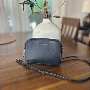Michael Kors Satchel, Crossbody - Black Saffiano